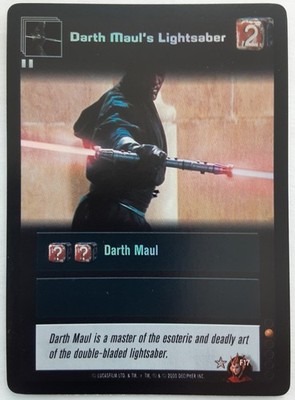 F17 Darth Maul's Lightsaber FOIL Battle of Naboo BoN star wars young jedi ccg