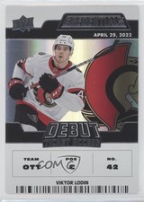 2022 Upper Deck Credentials Debut Ticket Access 977/999 Tier 1 Viktor Lodin 6eg