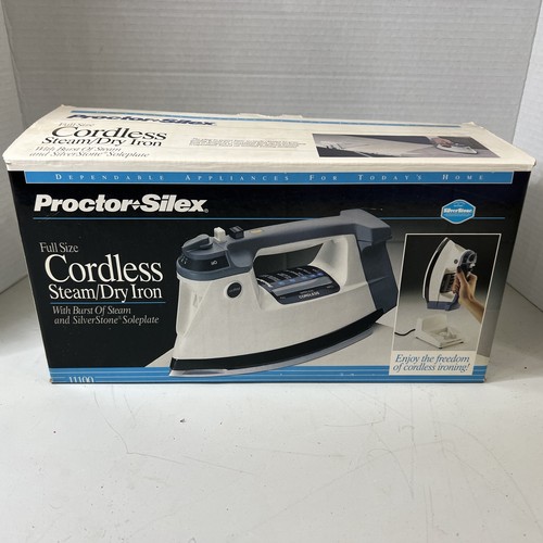 Vintage Proctor Silex Reversible Cord Electric Steam Trockenbügeleisen I2300 mit Box funktioniert