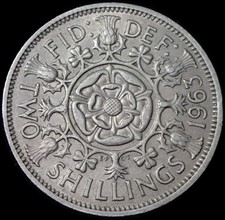 UK Two Shillings 1963 Elizabeth II Coin WCA 173