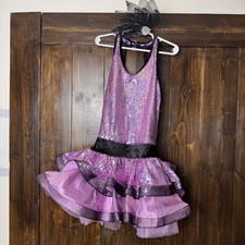 Girls Youth Weissman Purple Sequin Kl Tulle Dance Dress Costume Size IC