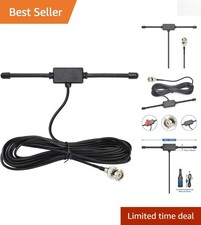 Dual-Band Adhesive Mount Scanner Antenna - Enhance VHF UHF Reception in Vehicles
