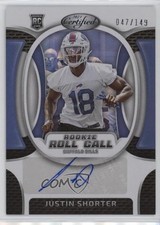 2023 Certified Rookie Roll Call Signatures /149 Justin Shorter #RRCS-14 Auto 9r9