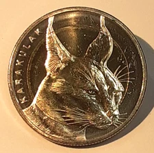 2021 Turkey - Turkiye 1 Kurus Caracal Bimetallic Commemorative Coin BU