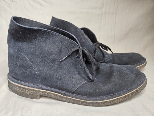 Clarks Chukka Original Desert Boots Mens Size 9 Black Suede Leather Lace Up Shoe