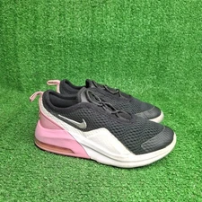 Nike Air Max Motion 2 SZ 13 Child Black/White/Pink Metallic Silver Girls Kids