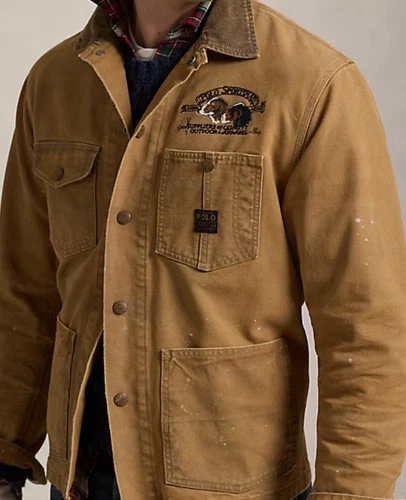 Polo Ralph Lauren Men’s Brown Sportsman Work Utility Dog Jacket Canvas XL Bnwt image 4