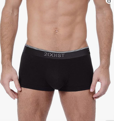 New 2(x)ist Essentials Black Cotton Boxer Trunk Brief Underwear sz XL 2xist #430