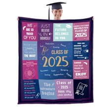 Senior 2025 Graduation Gifts Bulk for College Girls Blanket Class of 2025 Gif...