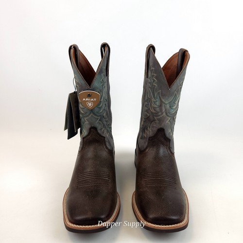 Ariat Sport Latigo 11" Boots Size 13 D Mens Chocolate Brown Stone Blue New - Picture 2 of 13