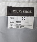 Santorelli NWOT Gray Luxury Serge Romeo Wool Dress Pants Size 50 Unfinished Hem — photo 7