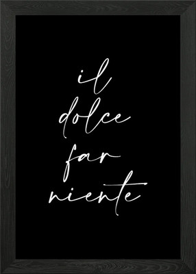 Il Dolce Far Niente Framed Wall Art Poster Canvas Print Picture