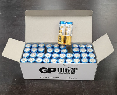 AA Batteries 40 Pack GP Ultra Alkaline Long Lasting Bulk NEW 2031 exp