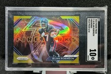 2023 Prizm Bijan Robinson Fireworks Gold  #/10 SSP SGC 10 POP 1