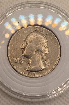 RARE error 1965 Quarter  God We Rust  No Mint Marker