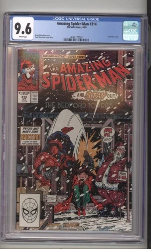 Amazing Spider-Man 314 CGC 9.6 Christmas Cover by McFarlane 1989
