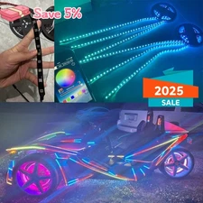 6PCS 5FT IP65 Flexible Full Tinted Dream Color CHASING Light Strips APP+Remote