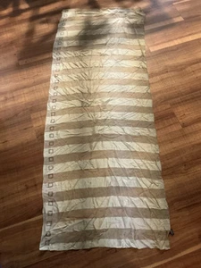 Foulard vintage Gucci soie crème ivoire or long 25" Italie