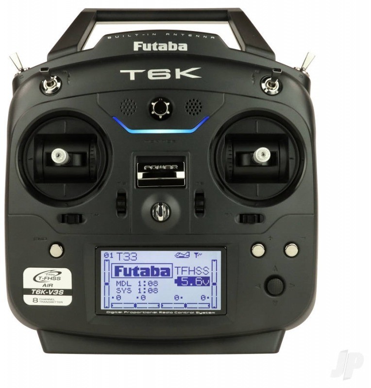 Futaba T6K-V3S 8-Channel Air Radio with R3008SB Rx, Mode 2 FUT05003171-3