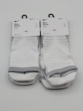 2 Pair Nike Spark Dri-Fit Cushioned No Show Running Socks White Men's Size 8-9.5