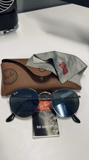 Ray-Ban Mirror Metal Round Tortoise Frame Sunglasses With Case.