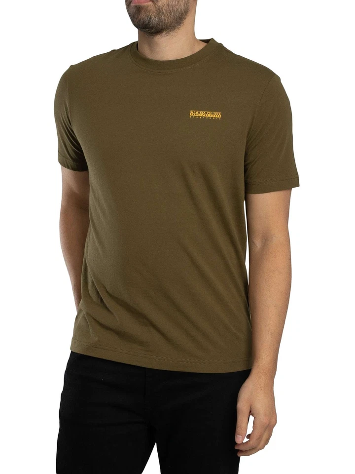 Napapijri Pour des hommes T-shirt graphique Flint Back, vert - Photo 2/4