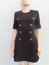 BALMAIN Black with Gold/Black Button Detail M...