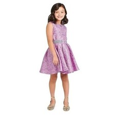 Disney Princess Jasmine Girls Purple Paisley Brocade Party Dress Magic Lamp Sz 4