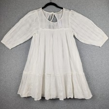 NWT American Eagle White Tiered Babydoll Mini Dress Size Small Boho Y2K Airy