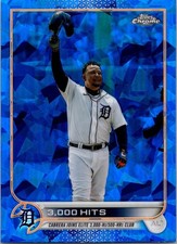 2022 MIGUEL CABRERA 3000 HITS TOPPS CHROME SAPPHIRE UPDATE US183 BASE CARD