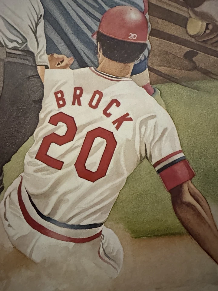 Impresión artística de Mel Ramos Lou Brock Cardenales de San Luis raro póster pop cantidad 21" x 29" Foto 3 de 4