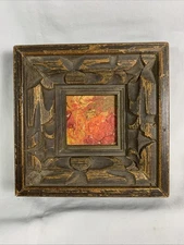 Guillermo CXXV111, (128) "Graffiti" Oil on Masonite 5.25”x5.25” Painting