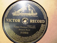 1909 John Philip SOUSA's BAND Take 6 Herold ZAMPA Overture VICTOR Patent 31350 _