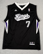 Sacramento Kings Jimmer Fredette Adidas Jersey Shirt NBA Alternate Black Youth L