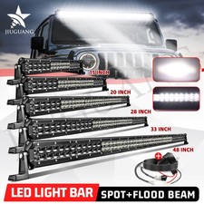 Dual Row 152024334248 Led Light Bar Spot Flood Combo Offroad Truck Suv Atv