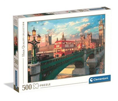 Clementoni Puzzel voor volwassenen, 500 stukjes, Westminster Bridge, puzzel voor