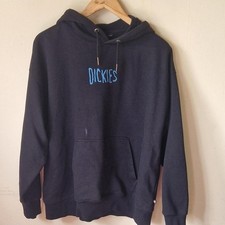 Dickies Hoodie - Black/Blue Graphic - Mens Medium - Fair Condition
