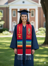 Class of 2026Sarape graduation sash school stole wraps Mexican Stole Red