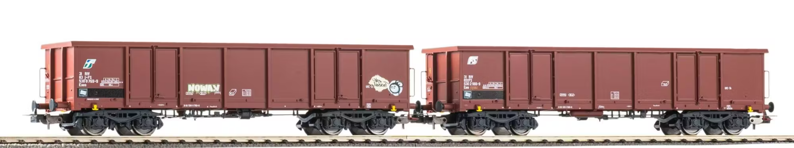 Piko Expert 28310 Set 2 Eaos Fs Cars, Fs Xmpr Logo + Inclined, Graffiti