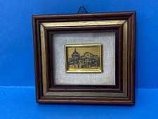 QUADRETTO FOGLIA ORO 22 KT LE COLONNE DI SAN LORENZO MILANO.