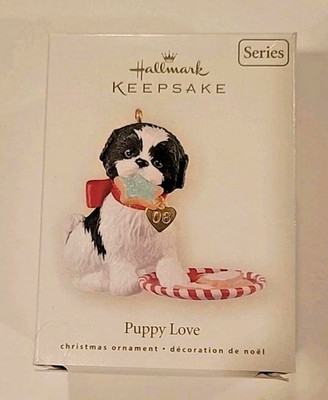 Hallmark Puppy Love Keepsake 2008 Ornament 18th In Series Dog With Cookie Plate