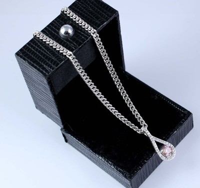 1.19 Ct Pink Diamond Solitaire Round Cut Certified Men's Anniversary Pendant