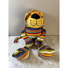 Melissa Doug Elvis The Lion Large Striped Plush Animal Multi-Color Fleece 26"