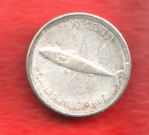 CANADA 10 CENTS 1967 SILVER