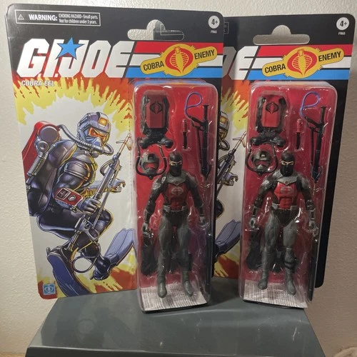 G.I. Joe Classified Series Retro Card 6” Cobra EEL Action Figure X 2