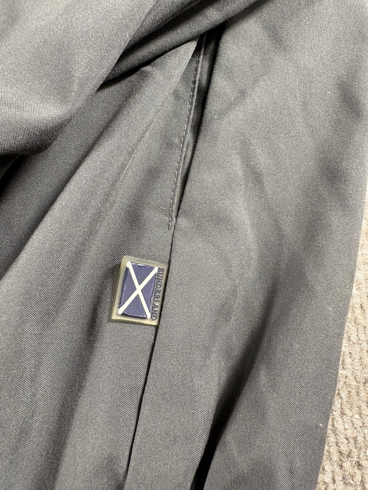Sunderland Of Scotland Pullover Mens Large Gray Windbreaker Golf Jacket USA Poly image 3