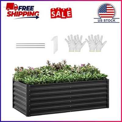 Uforic 6ftx3ftx2ft Large Raised Garden Bed Kit,Outdoor Galvanized Metal Patio Pl