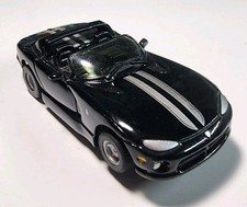 1997 TYCO Black w/Silver Stripes Dodge Viper HO Slot Car 440-X2 Wide Pan Chassis
