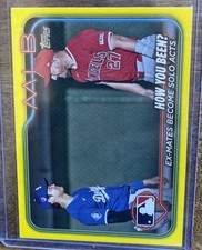 2024 Topps Update Series - Veteran Combos Mike Trout, Shohei Ohtani #US76 Yellow