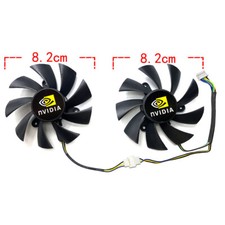 Replacement Cooling Fan For AMD RX580 588 Graphics Card Cooler Fan 8.2cm 2PCS
